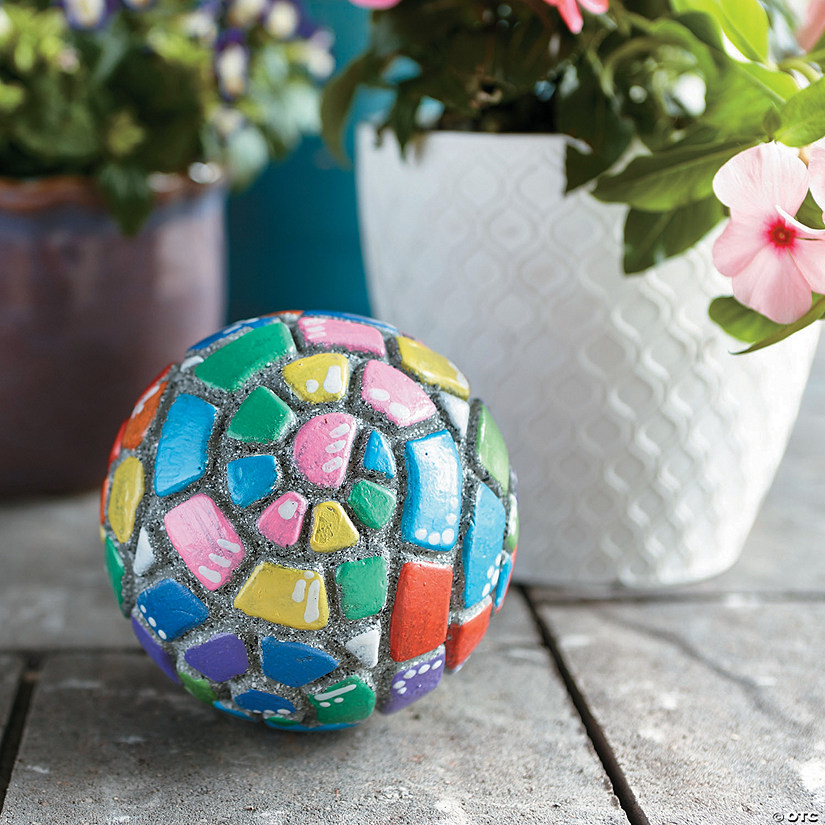 Paint Your Own Stone: Mosaic Garden Orb Image