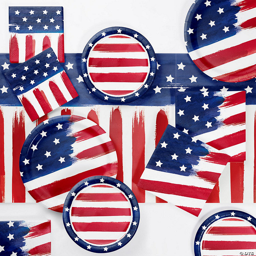Painterly Patriotic Party Supplies Kit Image