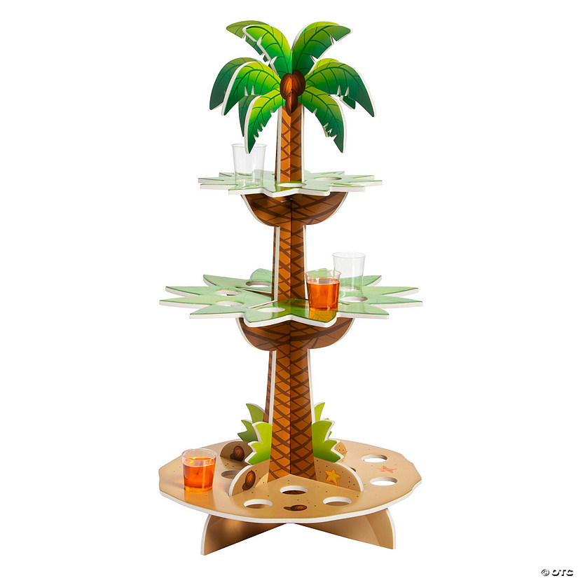 Palm Tree Shot Glass Stand with Shot Glasses - 25 Pc. Image