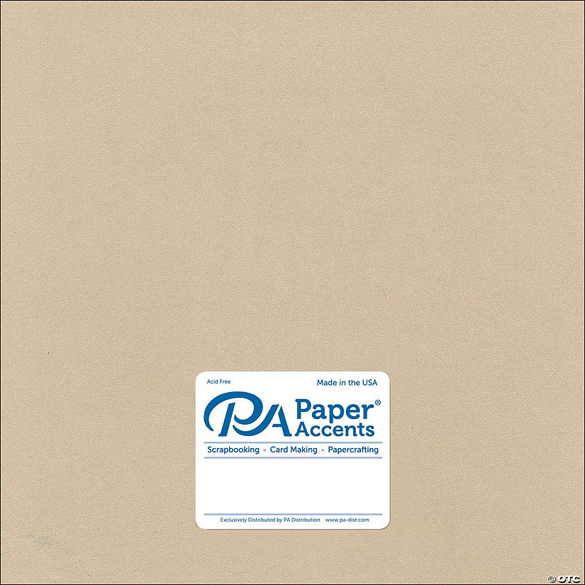 Paper Accents Cardstock 12"x 12" Pearlized 105lb Taupe 25pc&#160; &#160;&#160; &#160; Image