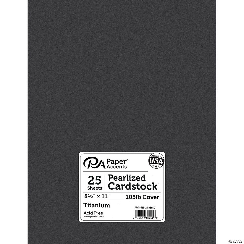 Paper Accents Cardstock 8.5"x 11" Pearlized 105lb Titanium 25pc&#160; &#160;&#160; &#160; Image