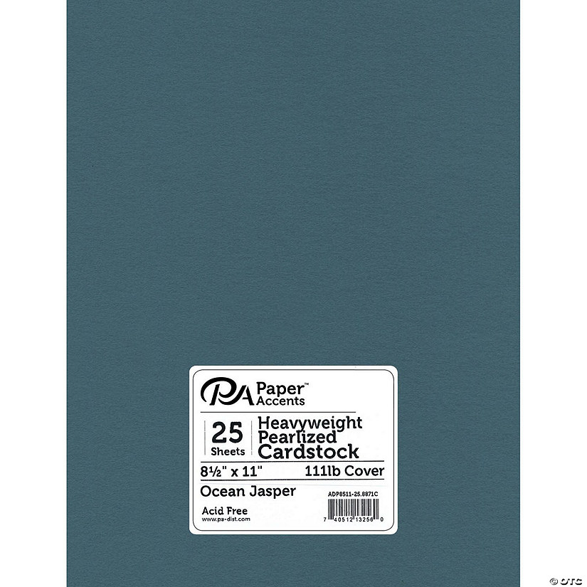 Paper Accents Cardstock 8.5"x 11" Pearlized 111lb Ocean Jasper 25pc&#160; &#160;&#160; &#160; Image