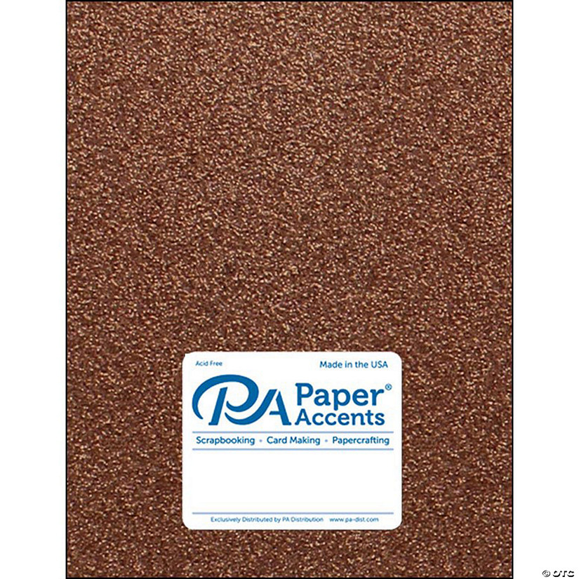 Paper Accents Glitter Cardstock 8.5"x 11" 85lb 15pc Bronze Copper&#160; &#160;&#160; &#160; Image