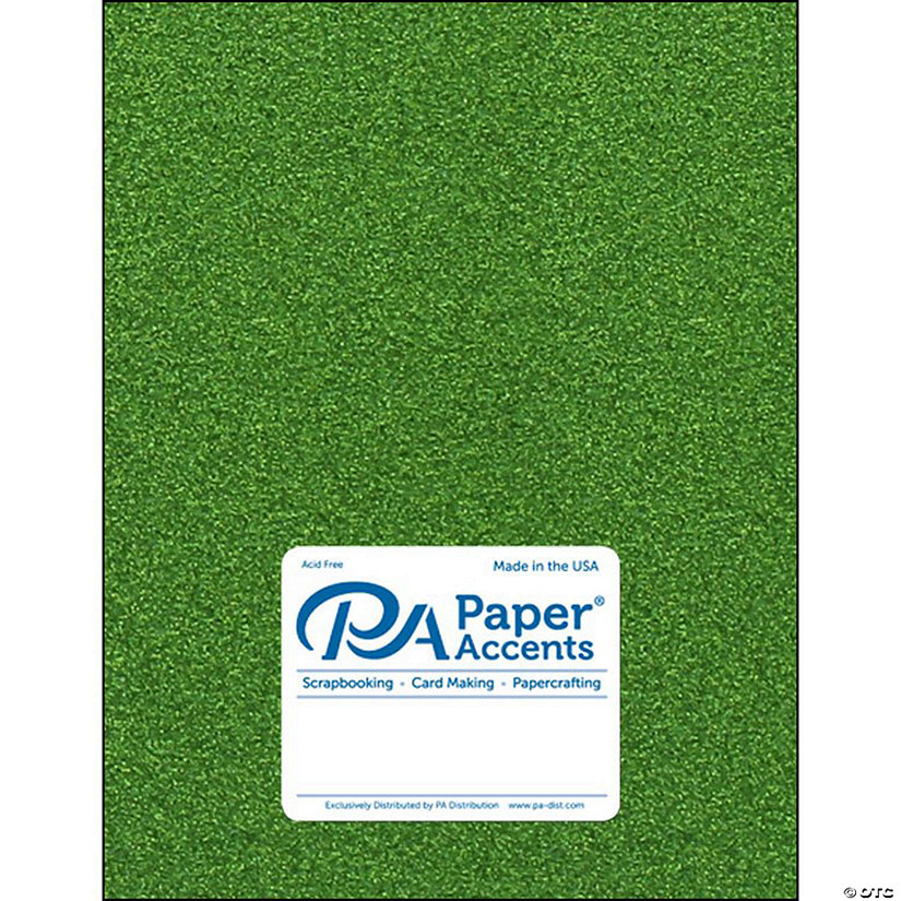 Paper Accents Glitter Cardstock 8.5"x 11" 85lb 15pc Kiwi Green&#160; &#160;&#160; &#160; Image