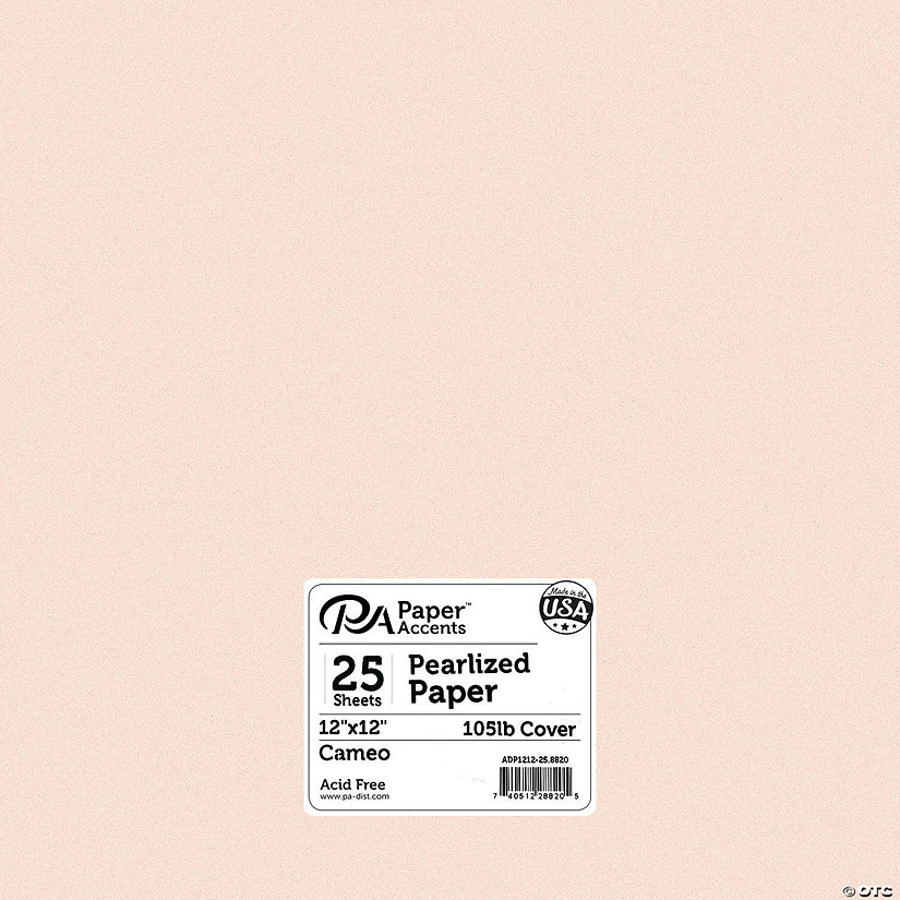 Paper Accents Pearlized 12x12 25pc 80lb Cameo Image