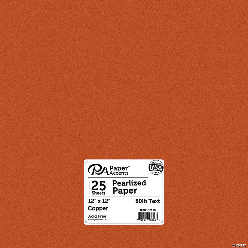 Paper Accents Pearlized 12x12 25pc 80lb Copper Image