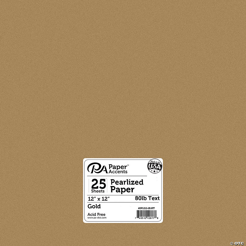 Paper Accents Pearlized 12x12 25pc 80lb Gold Image