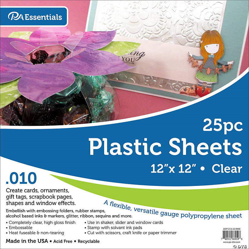 Paper Accents Plastic Sheet 12x12 Clear .010 25pc Image