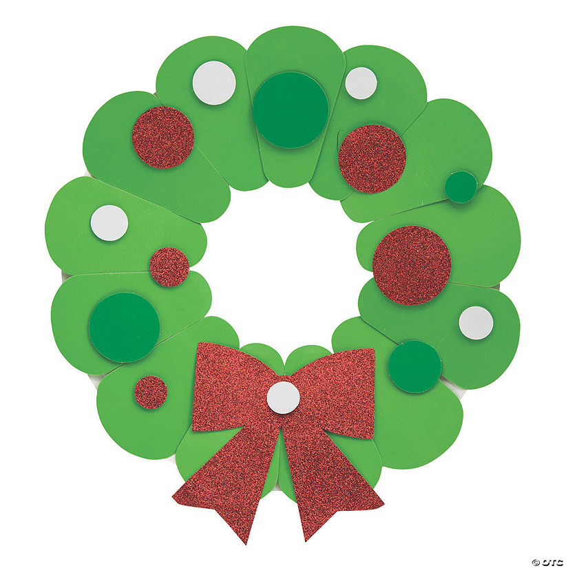 Paper Plate Christmas Wreath Craft Kit- Makes 12 Image