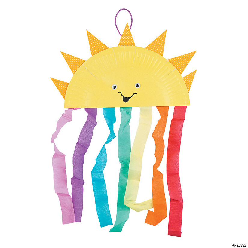 Paper Plate Sun & Rainbow Craft Kit - Makes 12 Image