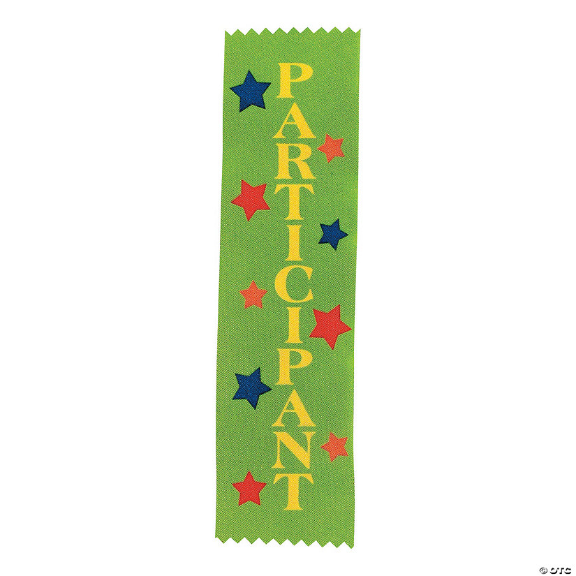 &#8220;Participant&#8221; Green Award Ribbons - 12 Pc. Image