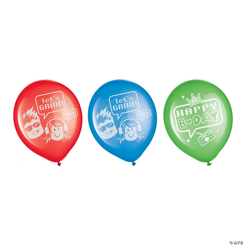 Party Town 12" Latex Balloons - 6 Pc. Image