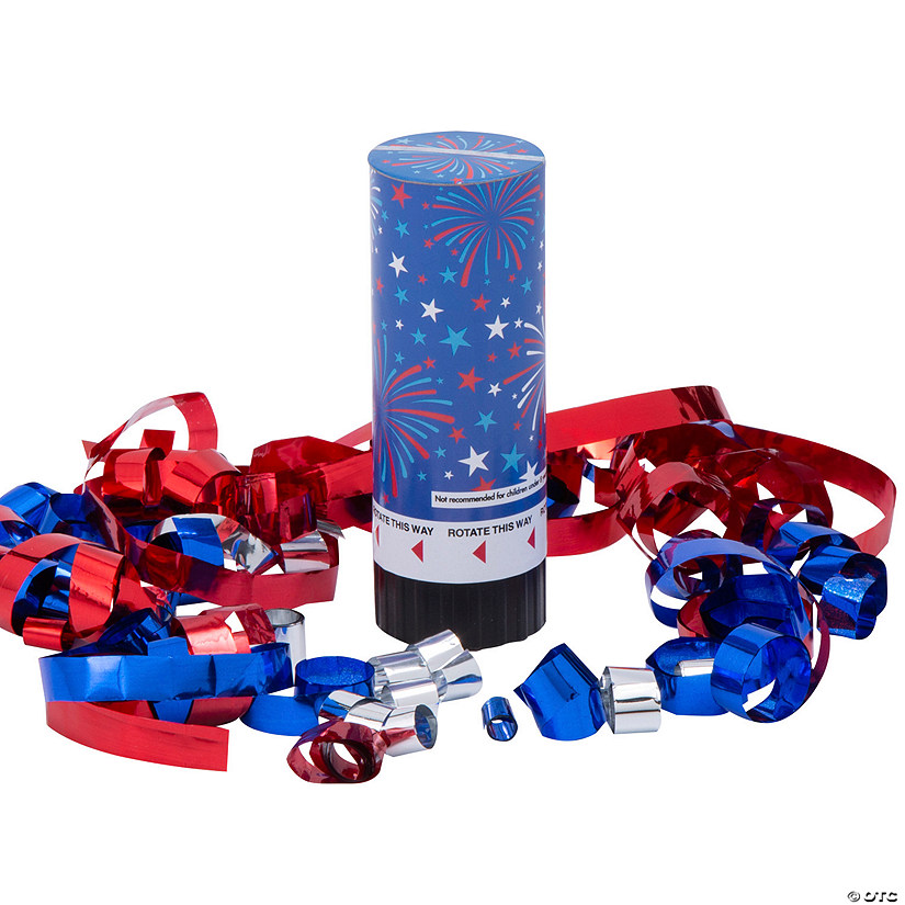 Patriotic Confetti Poppers - 12 Pc. Image
