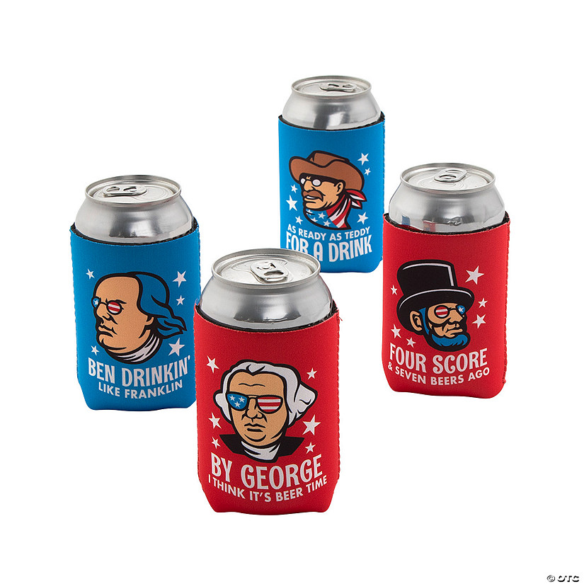 Patriotic Faces Can Coolers - 12 Pc. Image