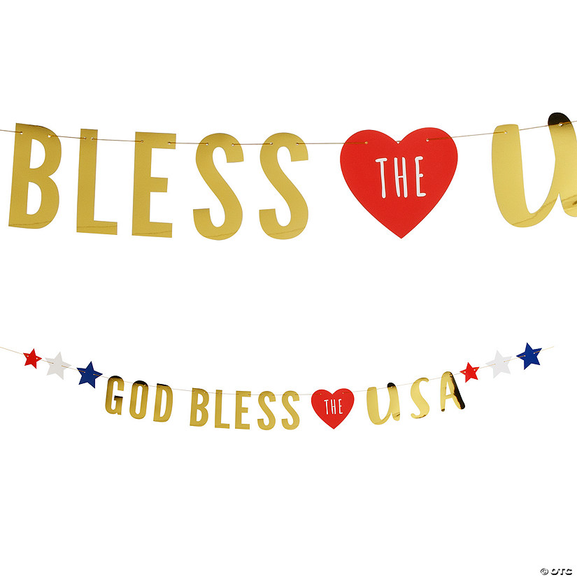 Patriotic God Bless the USA Garlands - 2 Pc. Image