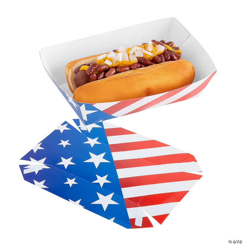 Patriotic Hot Dog Holders - 12 Pc. Image