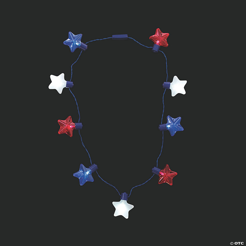 Patriotic Light-Up Necklaces - 12 Pc. Image