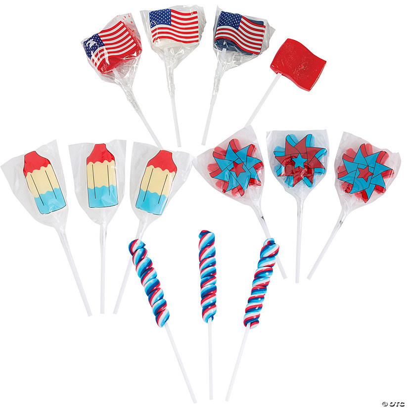 Patriotic Lollipop Kit Assortment - 72 Pc. Image