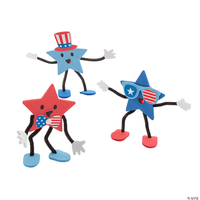 Patriotic Star Stand-Up Craft Kit - Makes 12 Image