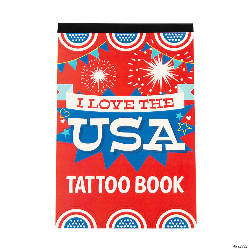Patriotic Temporary Tattoo Book Image