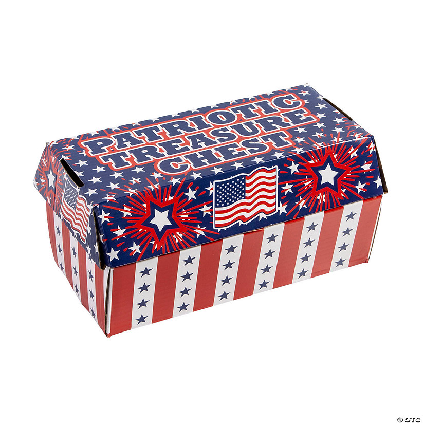 Patriotic Treasure Chest Toy Box Image