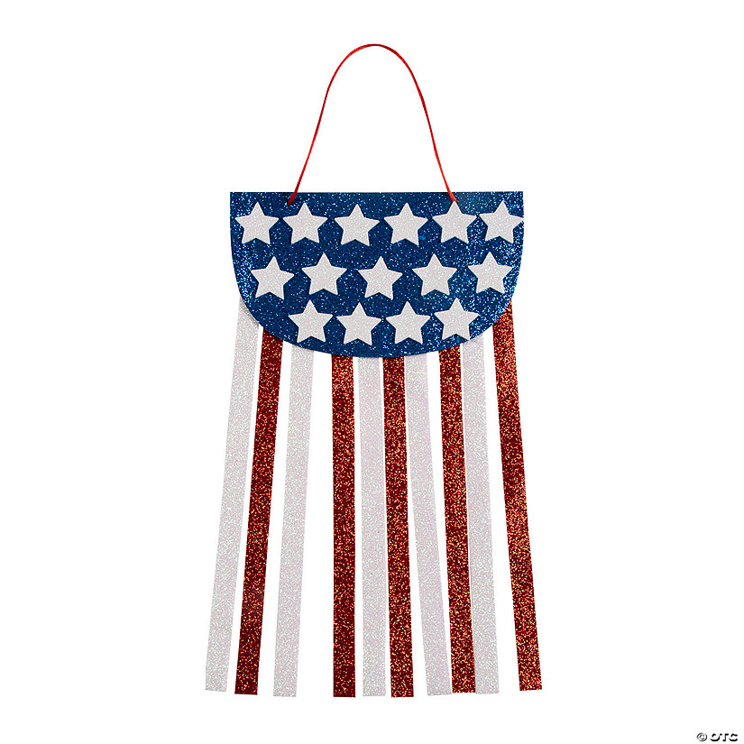 Patriotic USA Flag Banner Craft Kit - Makes 12 Image