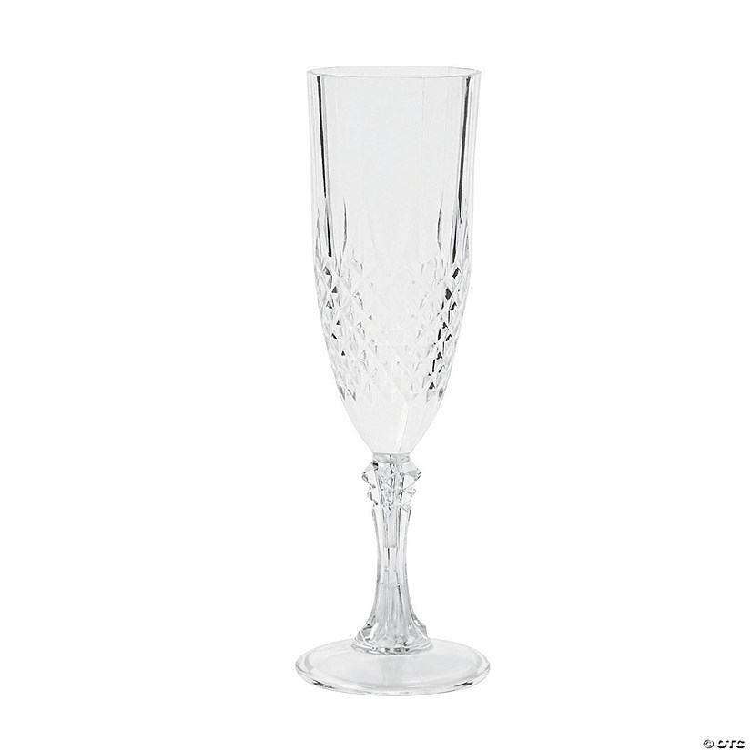 Patterned Plastic Champagne Flutes - 12 Ct. Image