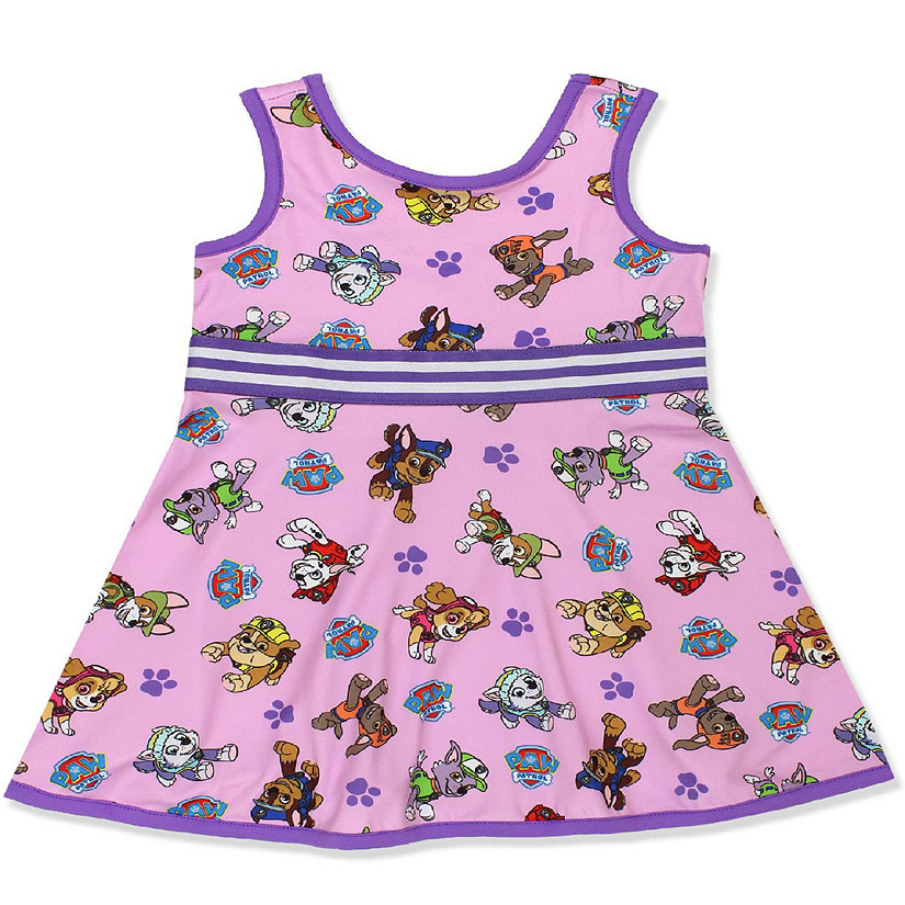 Paw Patrol Toddler Girls Fit and Flare Ultra Soft Dress (2T, Purple) Image