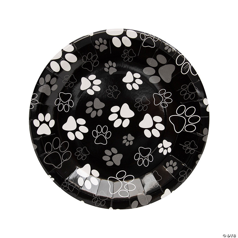 Paw Print Party Paper Dinner Plates - 8 Ct. Image