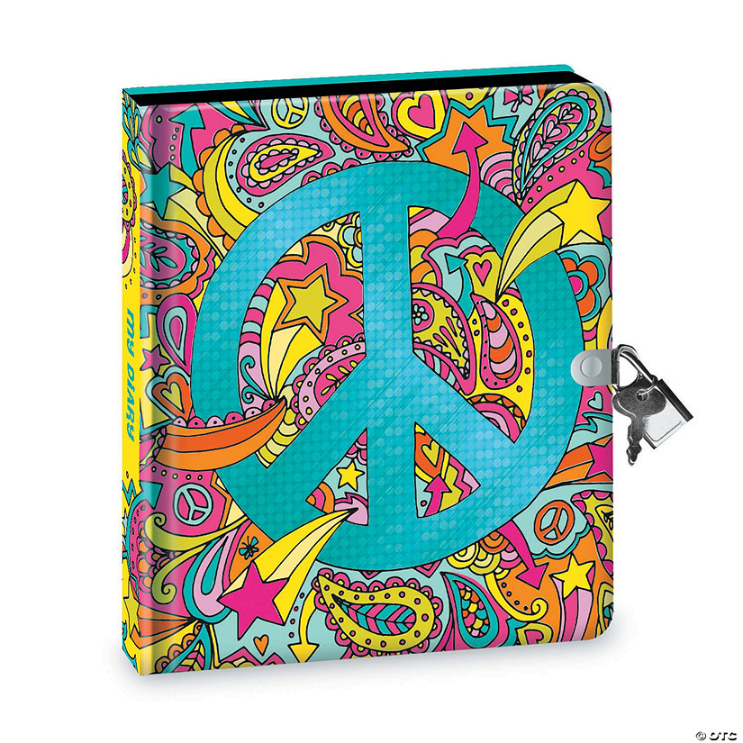 Peace Sign Black Page Diary Image