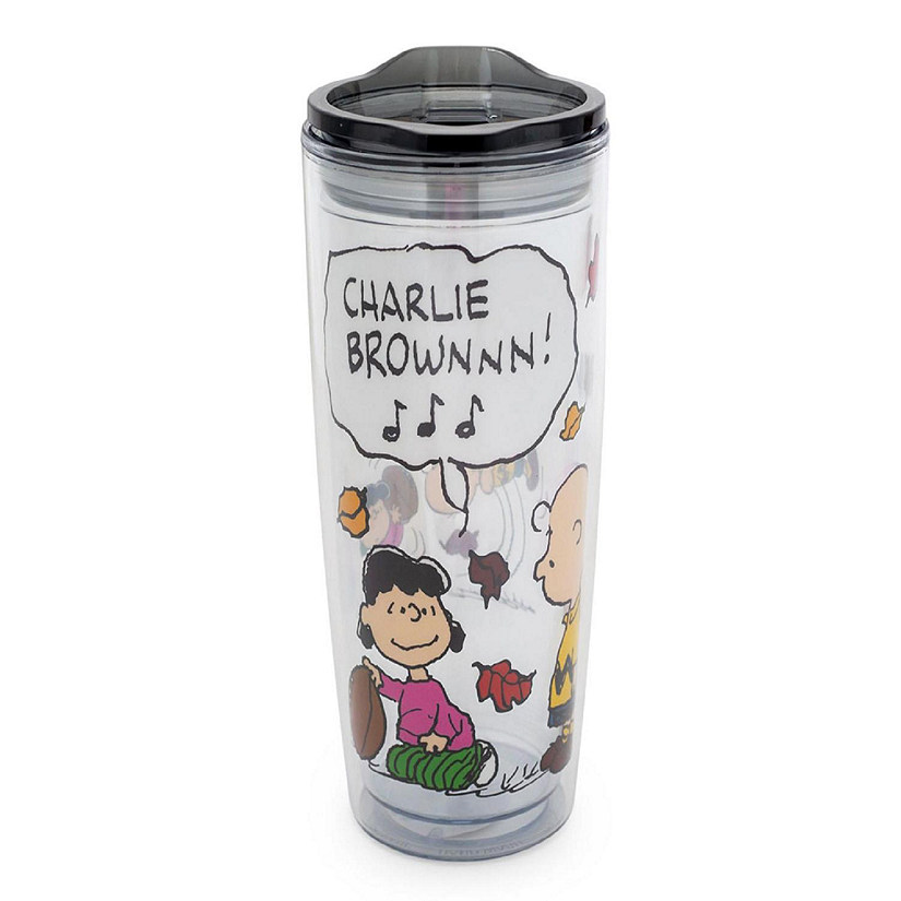 Peanuts Charlie Brown Travel Tumbler with Slide Close Lid  Holds 20 Ounces Image