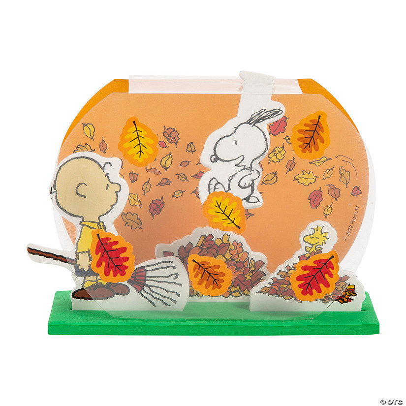 Peanuts<sup>&#174;</sup> 3D Fall Leaves Scene Craft Kit &#8211; Makes 12  Image