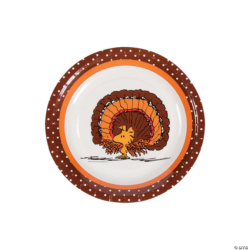 Peanuts&#174; Thanksgiving Woodstock Paper Dessert Plates - 8 Ct. Image