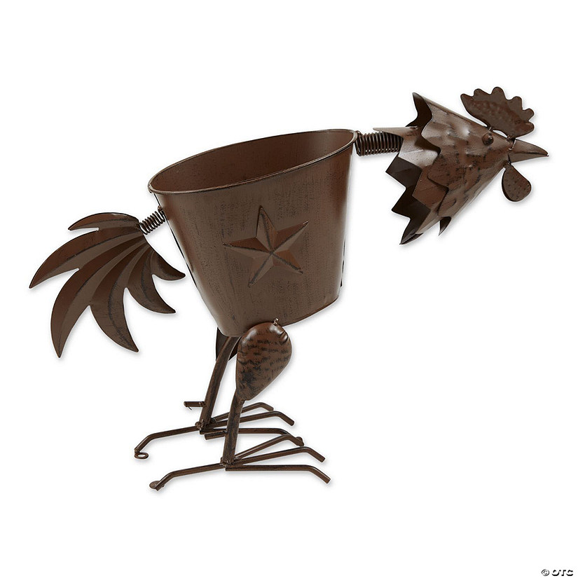 Pecking Rooster Planter 18X6X13" Image