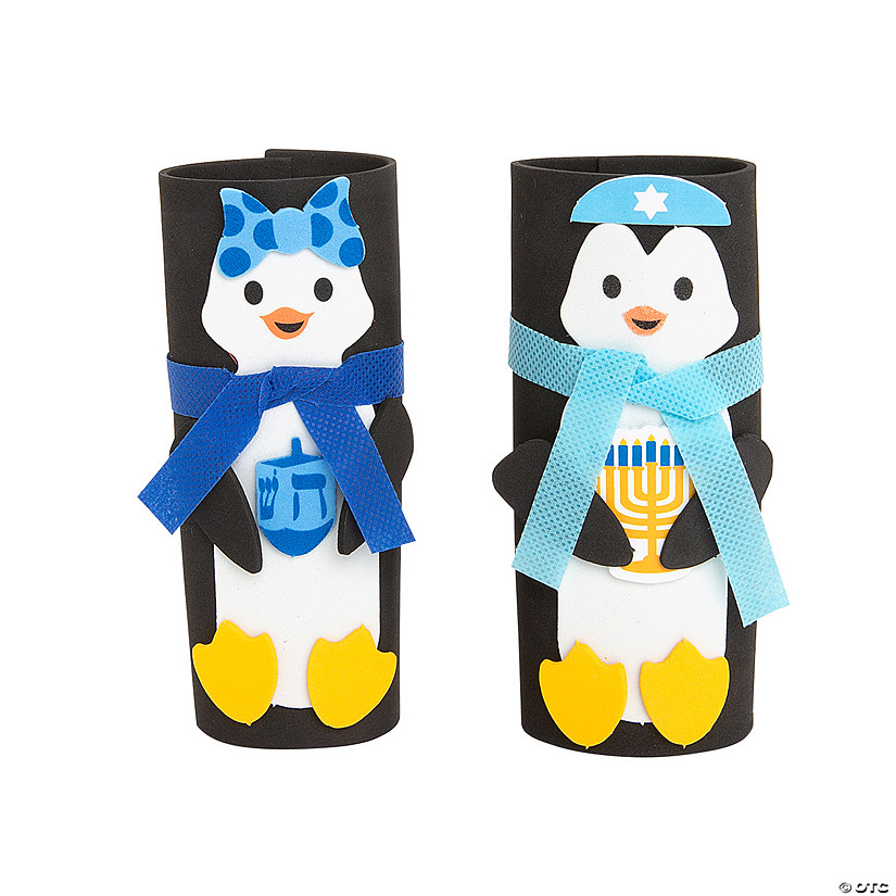 Penguin Craft Roll Hanukkah Craft Kit - Makes 12 - Less Than Perfect Image