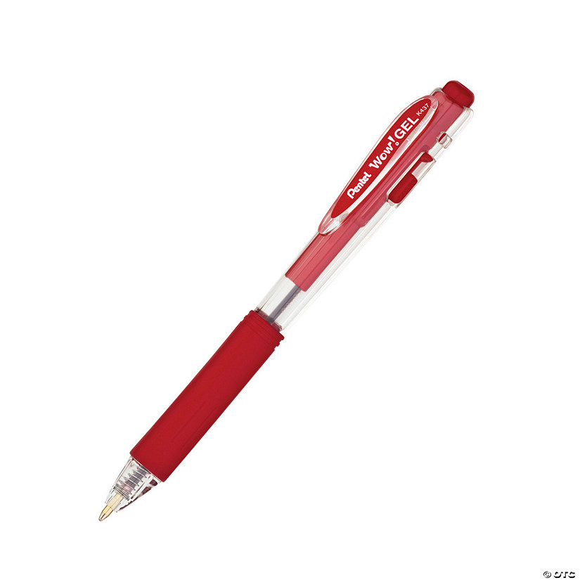 Pentel WOW! Gel Pen, Red, Pack of 24 Image