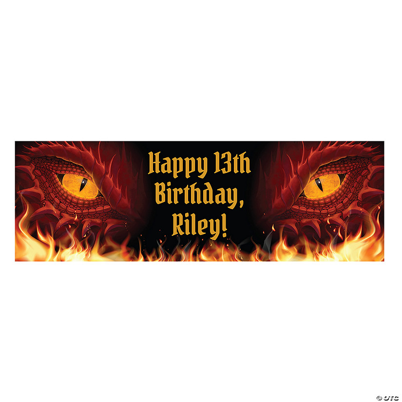 Personalized Dragon Party Banners Image