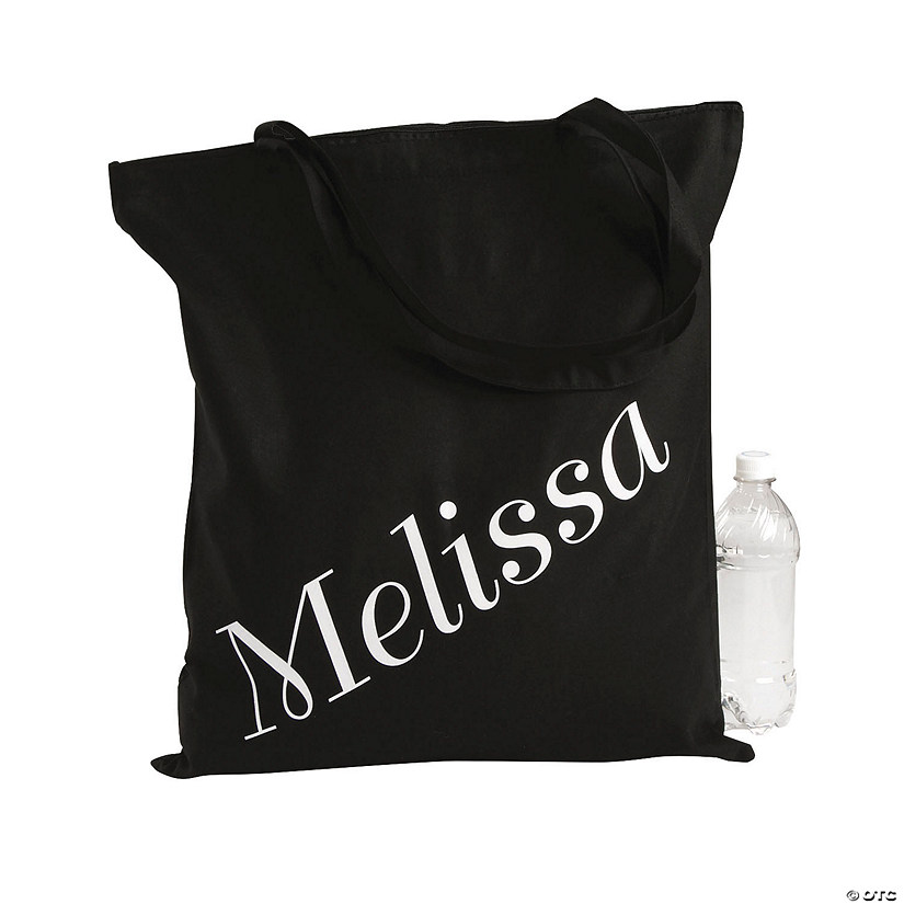 Personalized Extra Large Name Canvas Tote Bag