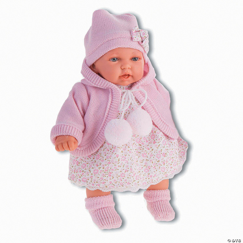Petit Baby Girl Doll With Light Pink Dress Image