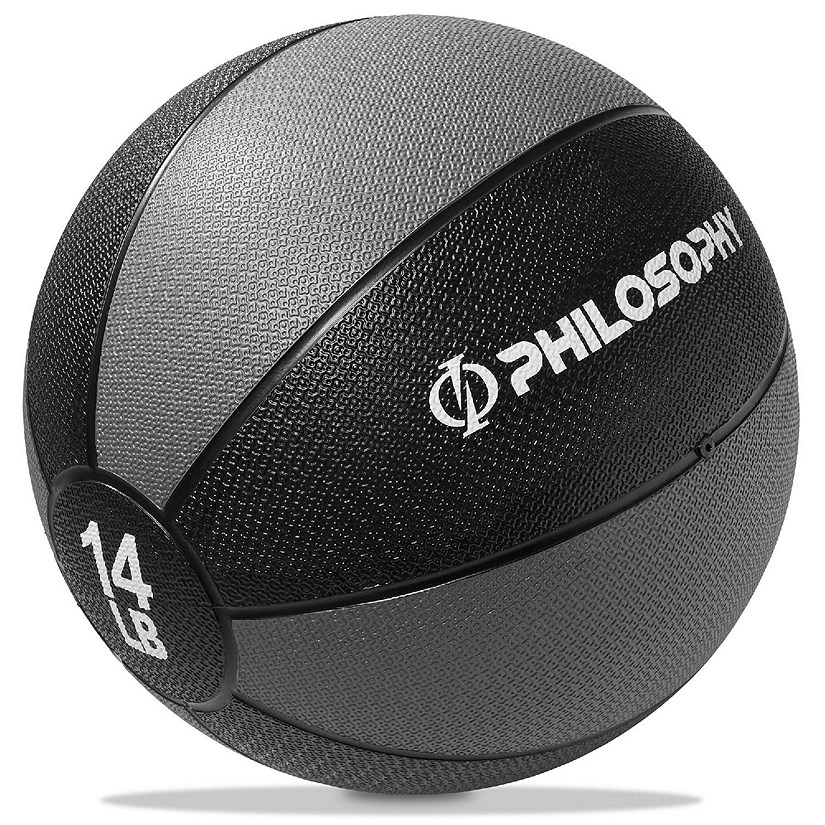 Philosophy Gym Medicine Ball, 14 LB - Weighted Fitness Non-Slip Ball Image
