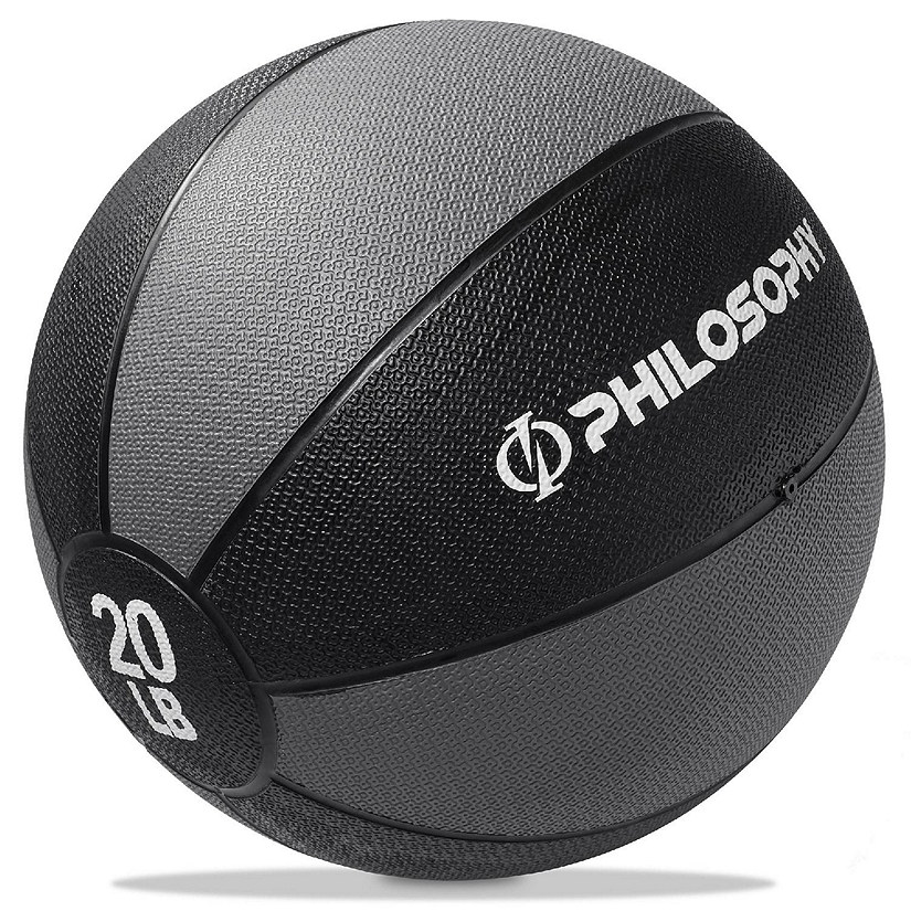 Philosophy Gym Medicine Ball, 20 LB - Weighted Fitness Non-Slip Ball Image