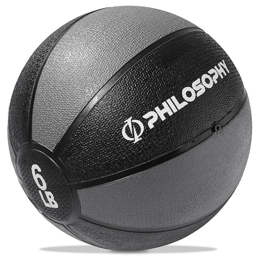 Philosophy Gym Medicine Ball, 6 LB - Weighted Fitness Non-Slip Ball Image