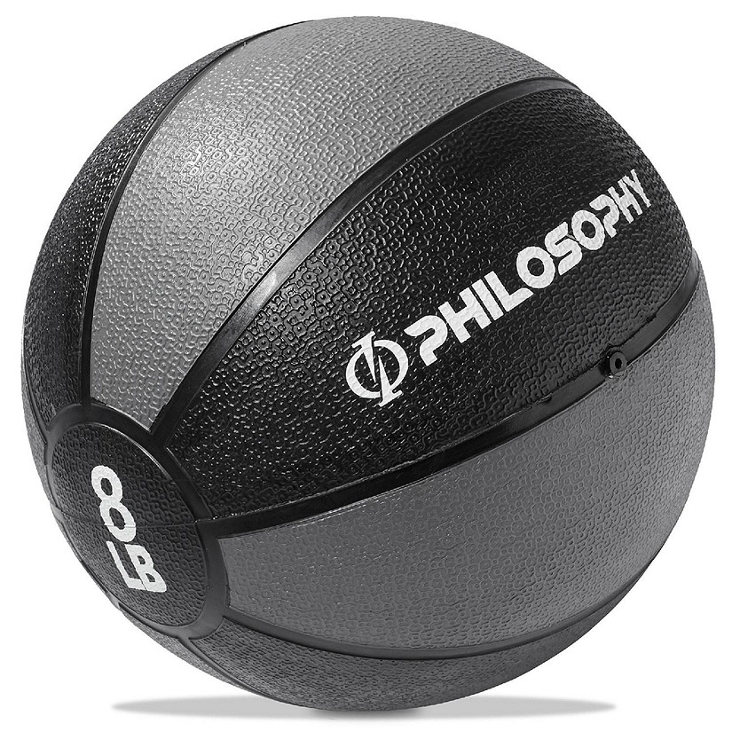 Philosophy Gym Medicine Ball, 8 LB - Weighted Fitness Non-Slip Ball Image