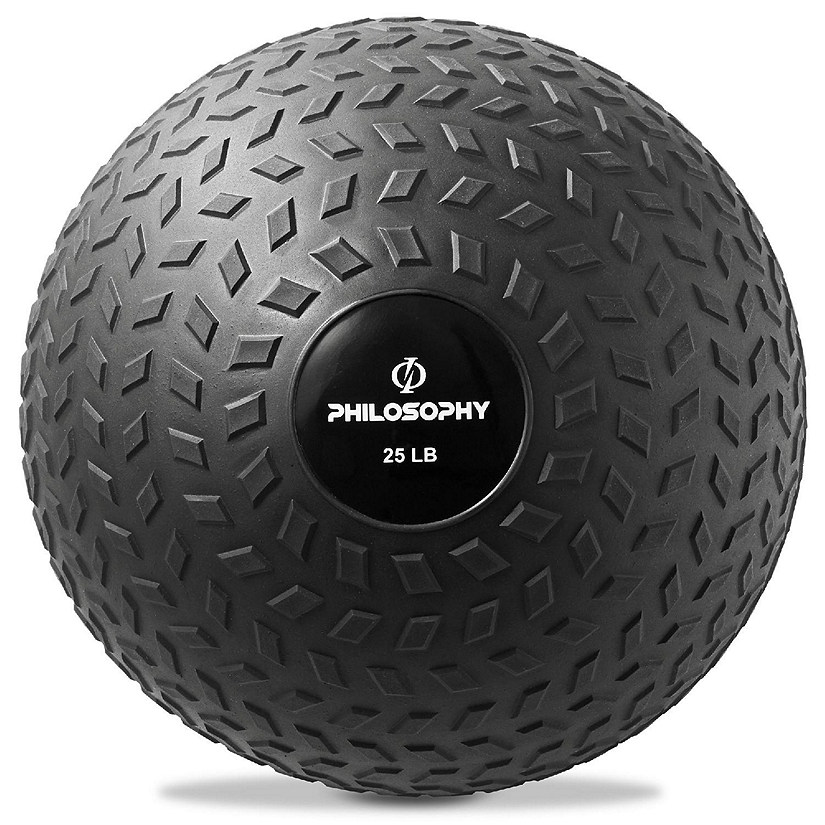 Philosophy Gym Slam Ball, 25 LB - Weighted Medicine Fitness Ball with Easy Grip Tread Image