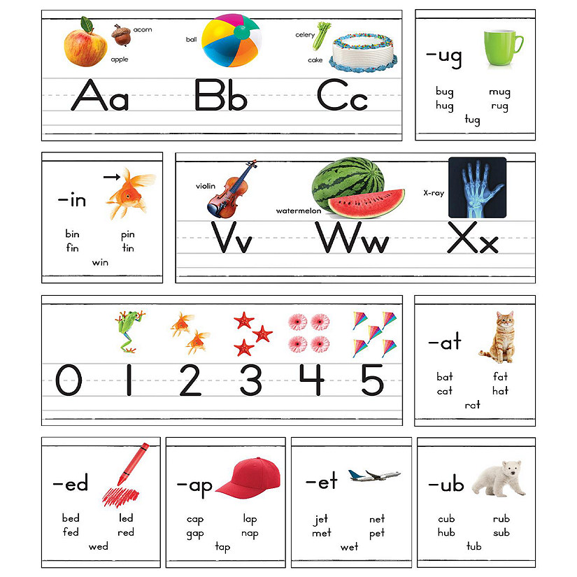 Photographic Alphabet Line Bulletin Board Set Image