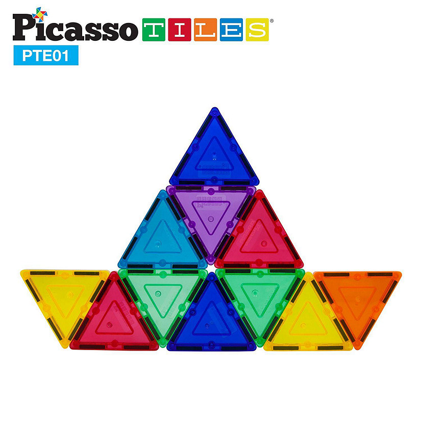 PicassoTiles - 12 Piece Small Triangle Expansion Pack PTE01 Image