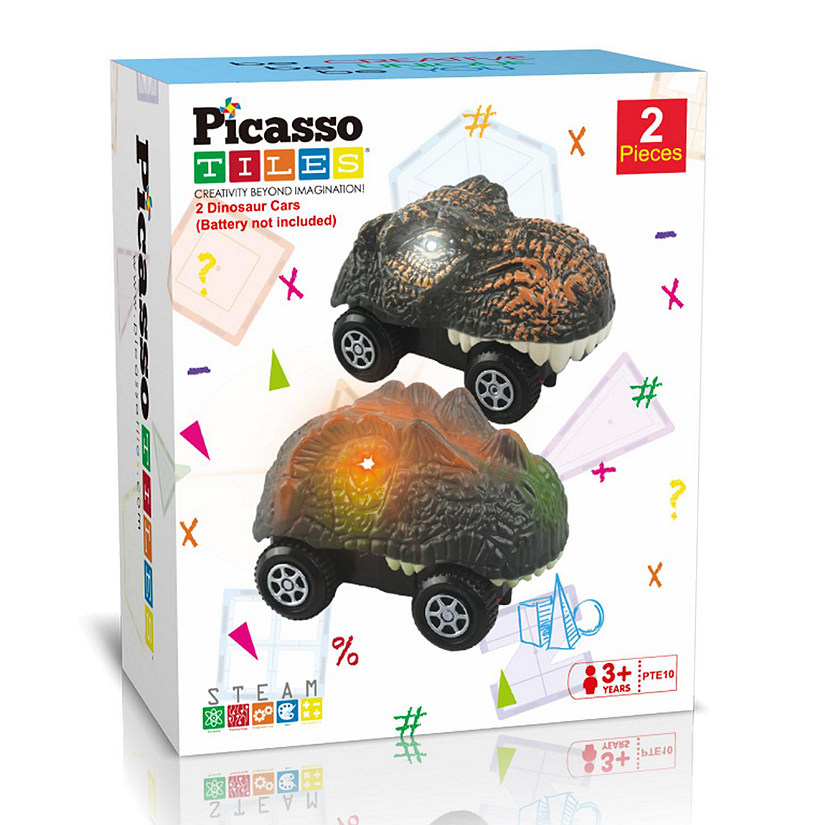 PICASSOTILES 2 Dinosaur Cars for Race Track Image