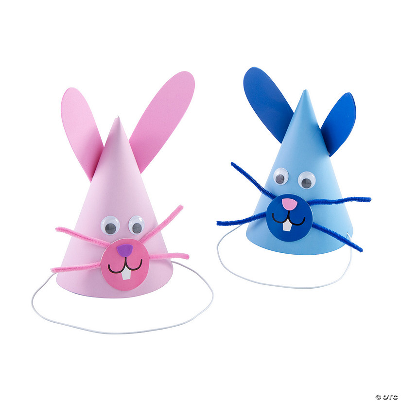 Pink & Blue Bunny Hat Craft Kit - Makes 12 Image