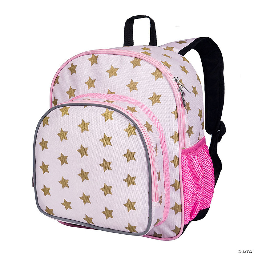 Pink and Gold Stars 12 Inch Backpack Image