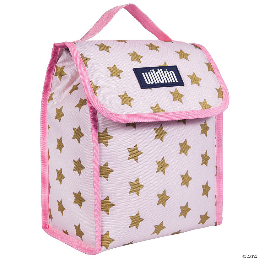 Pink and Gold Stars Lunch Bag Image